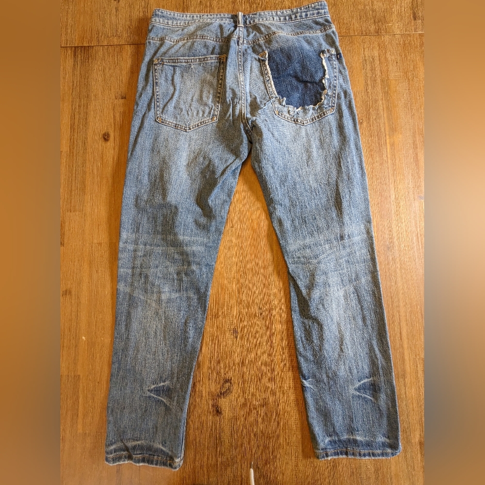 3 FOR 25$! Anthropologie Pilcro Jeans Slim High Rise Destroyed SIZE 27 - Picture 2 of 14